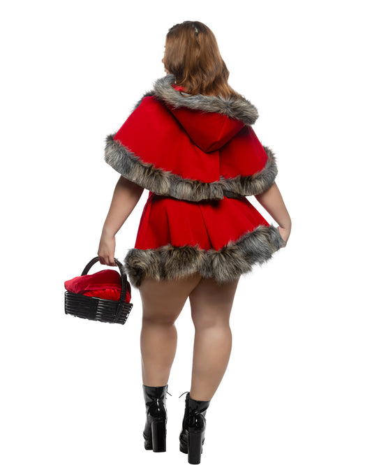 Red 3pc Enchanted Forest Red in faux fur for rave looks