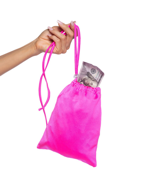 Black Spandex Iridescent Money Bag in iridescent for rave looks
