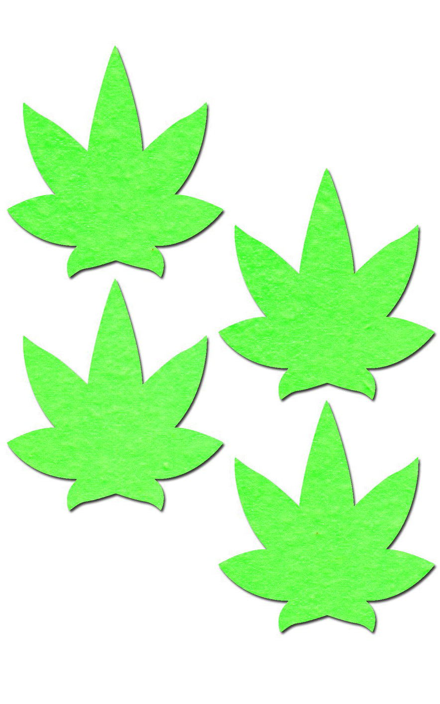 Petite Pasties: Two-Pair of Small Glowing Pot Leaf Pasties
