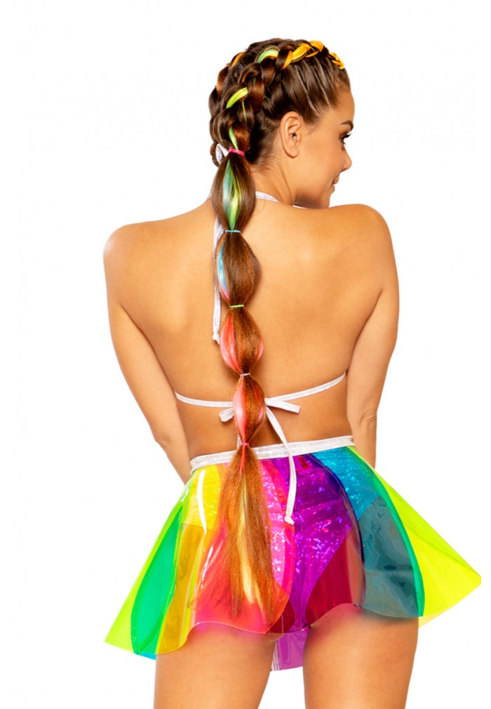 Beach Ball Rainbow Bikini Top