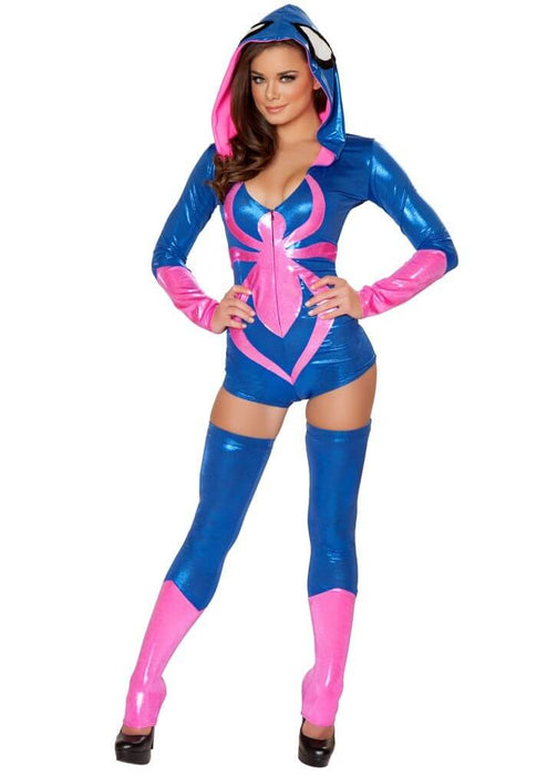 Blue And Pink Spider Romper Costume