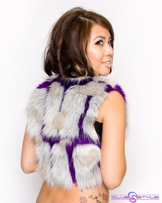 Purple Patchwork Vest