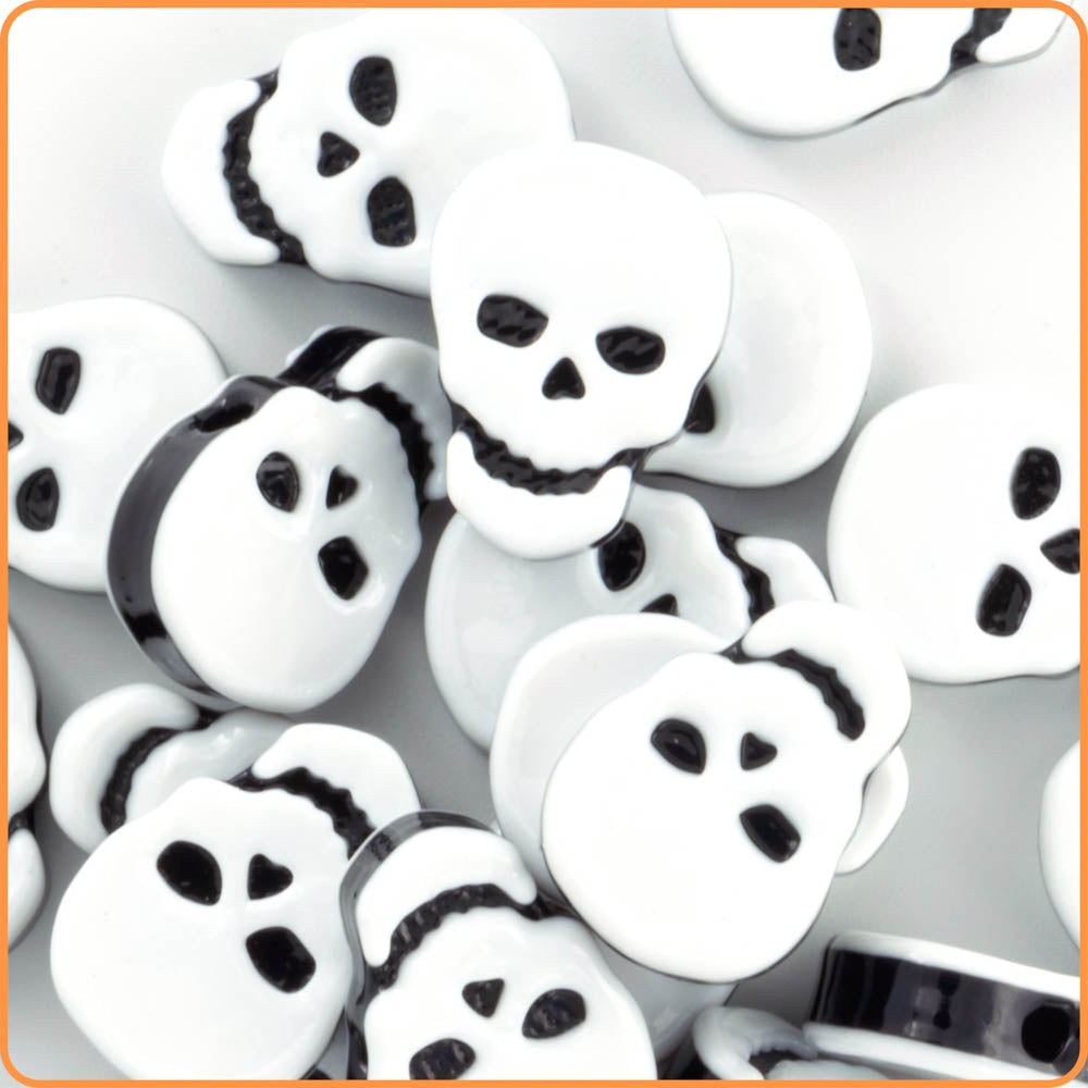 Skeleton Head Kandi Bead