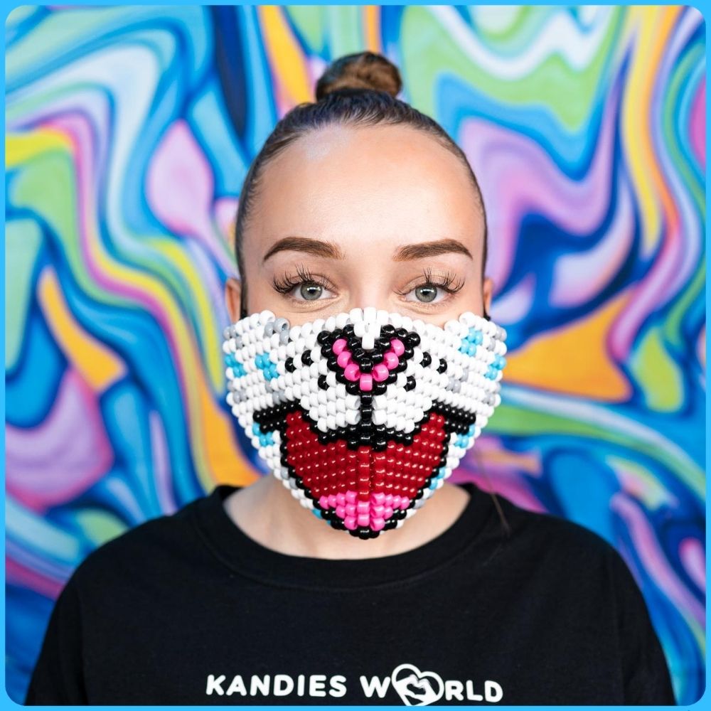 Snow Cat Kandi Mask (Shield)