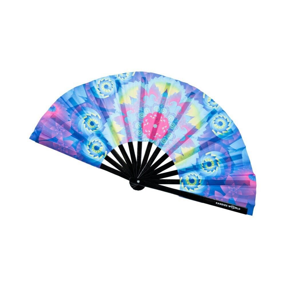 Mandala Flowers Hand Fan