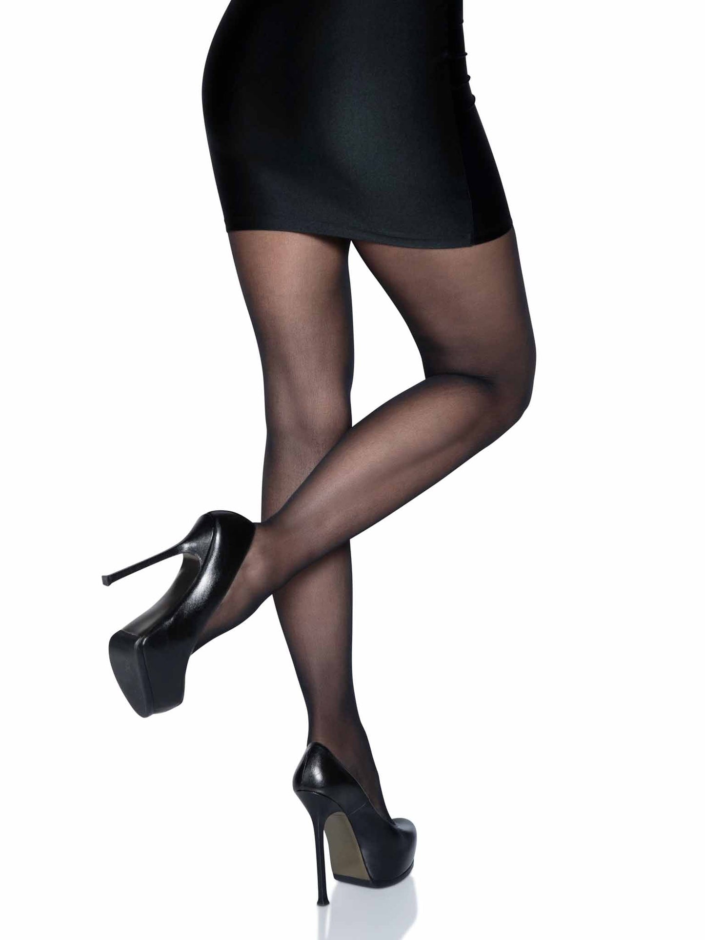 Mercedes Sheer Crotchless Tights