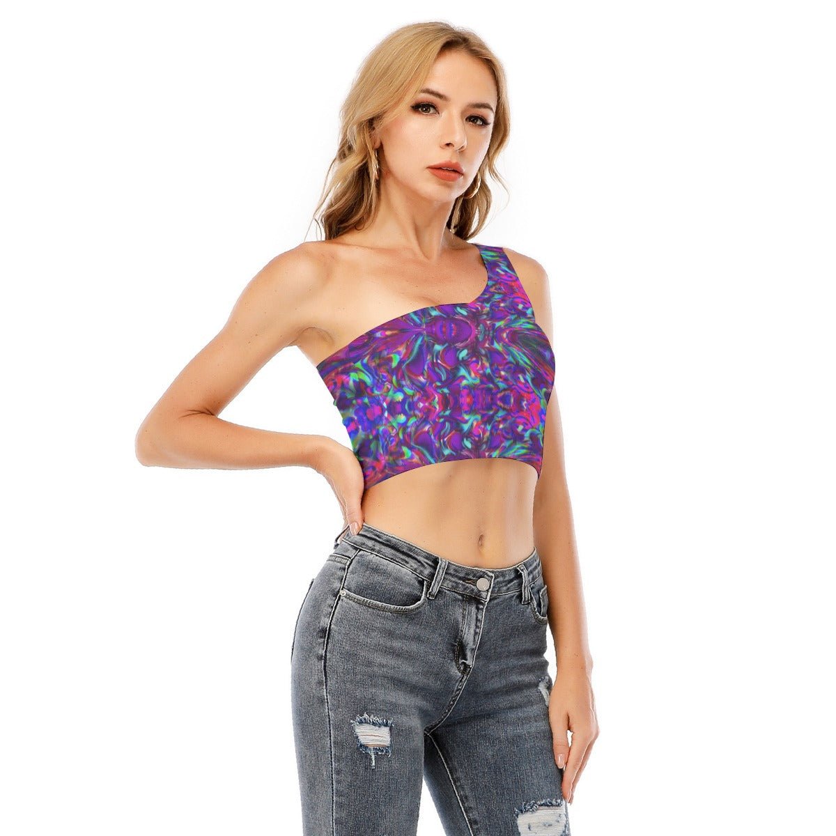 One-Shoulder Crop Top