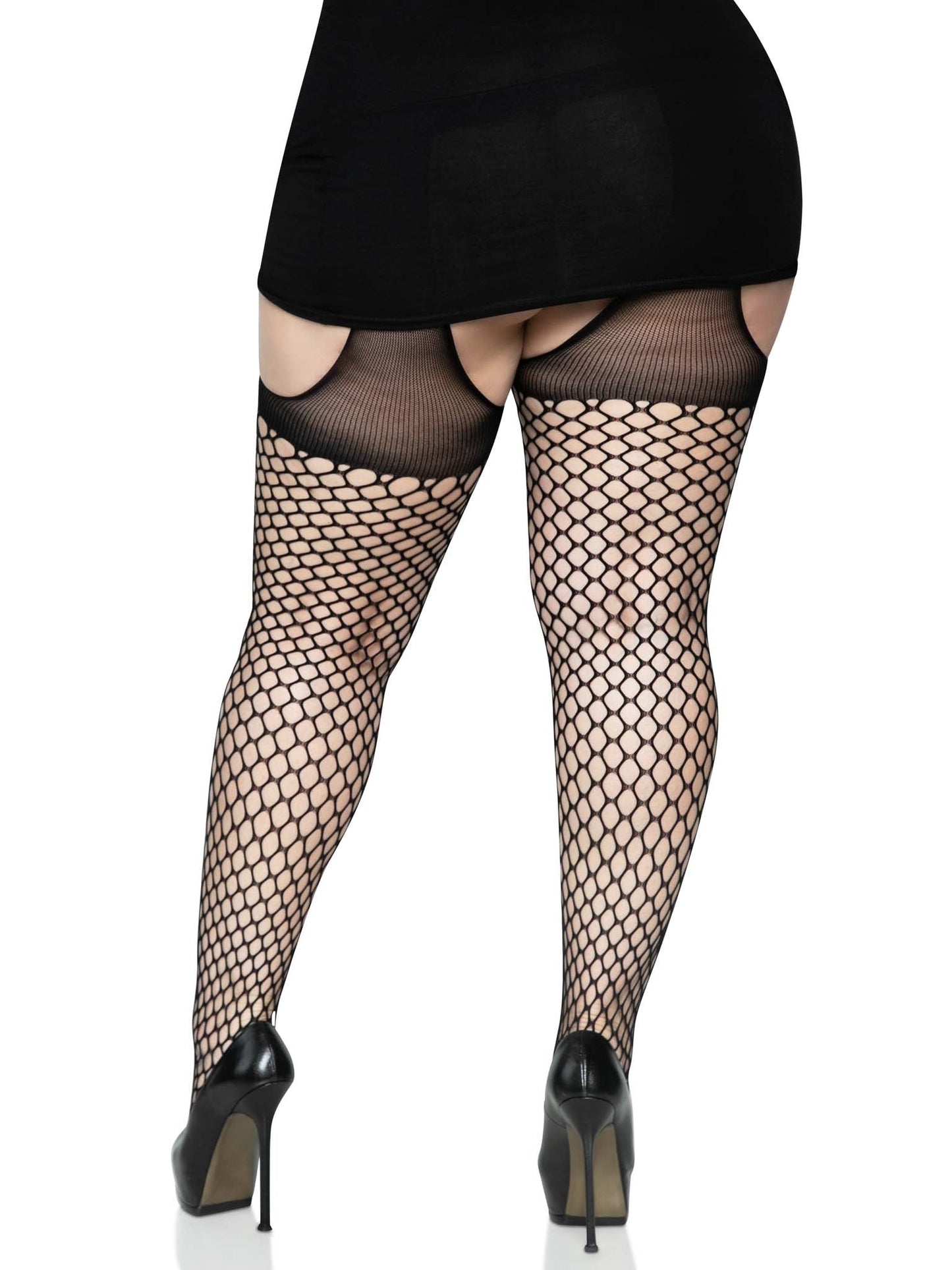 Addison Oval Net Suspender Hose