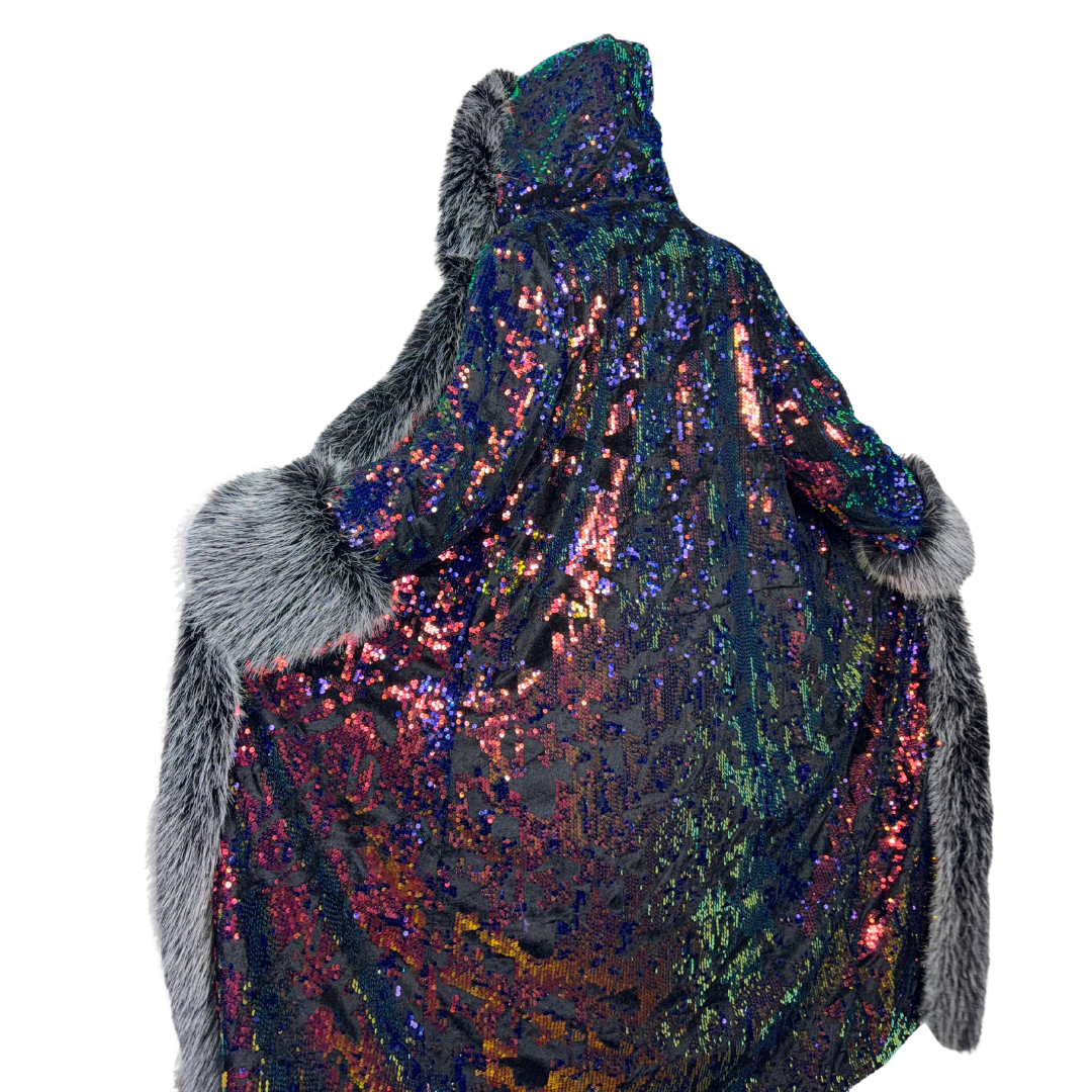 Midnight Smoke Sequin Coat