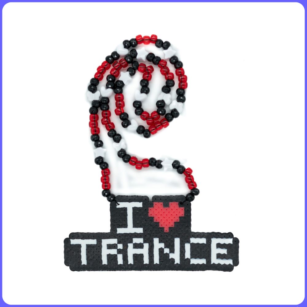 I Love Trance Perler Necklace (Small)