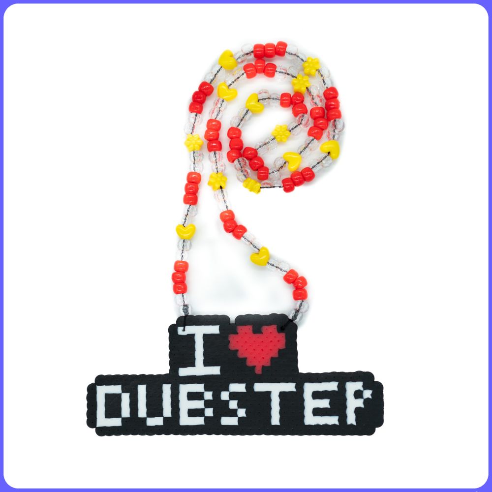 I Love Dubstep Perler Necklace (Small)
