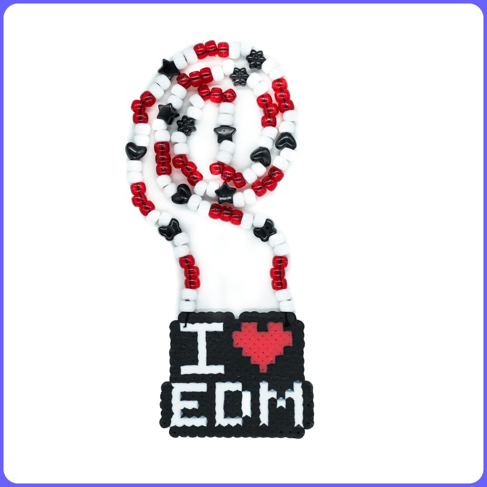 I Love EDM Perler Necklace (Small)