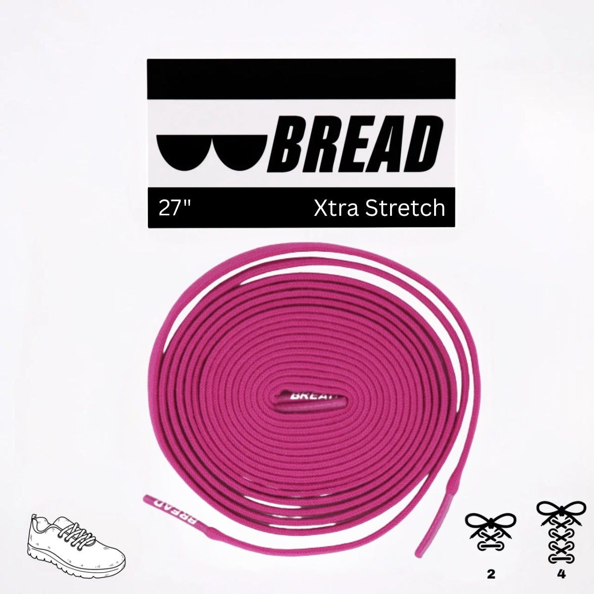 Pretty Pink Elastic Shoelaces