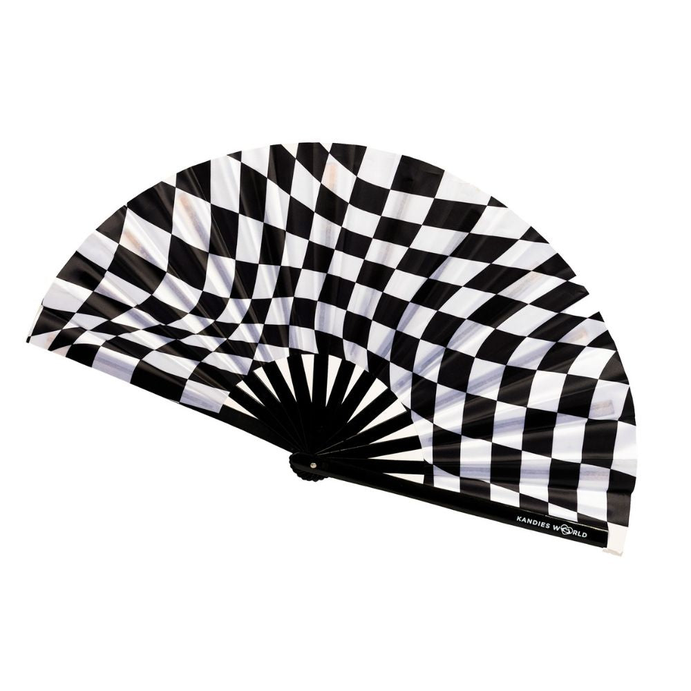 Checkered Hand Fan