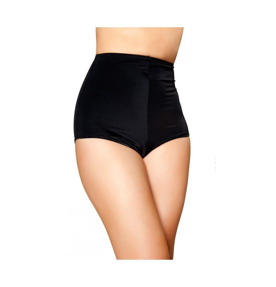 High-Waisted Pinup Style Shorts – Black