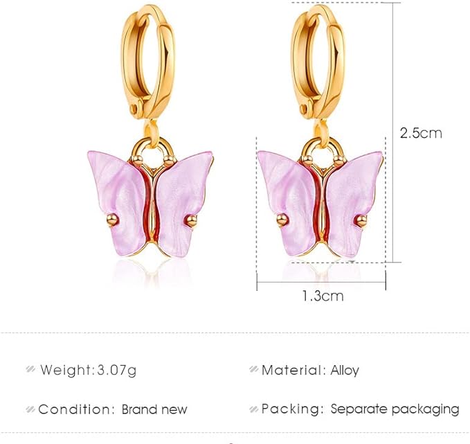 Butterfly Huggie Hoop Earrings