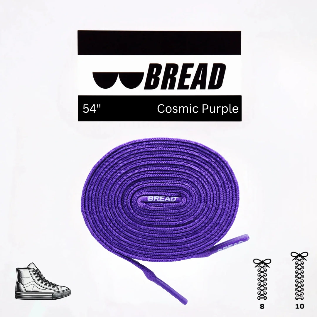 Cosmic Purple Elastic Shoelaces