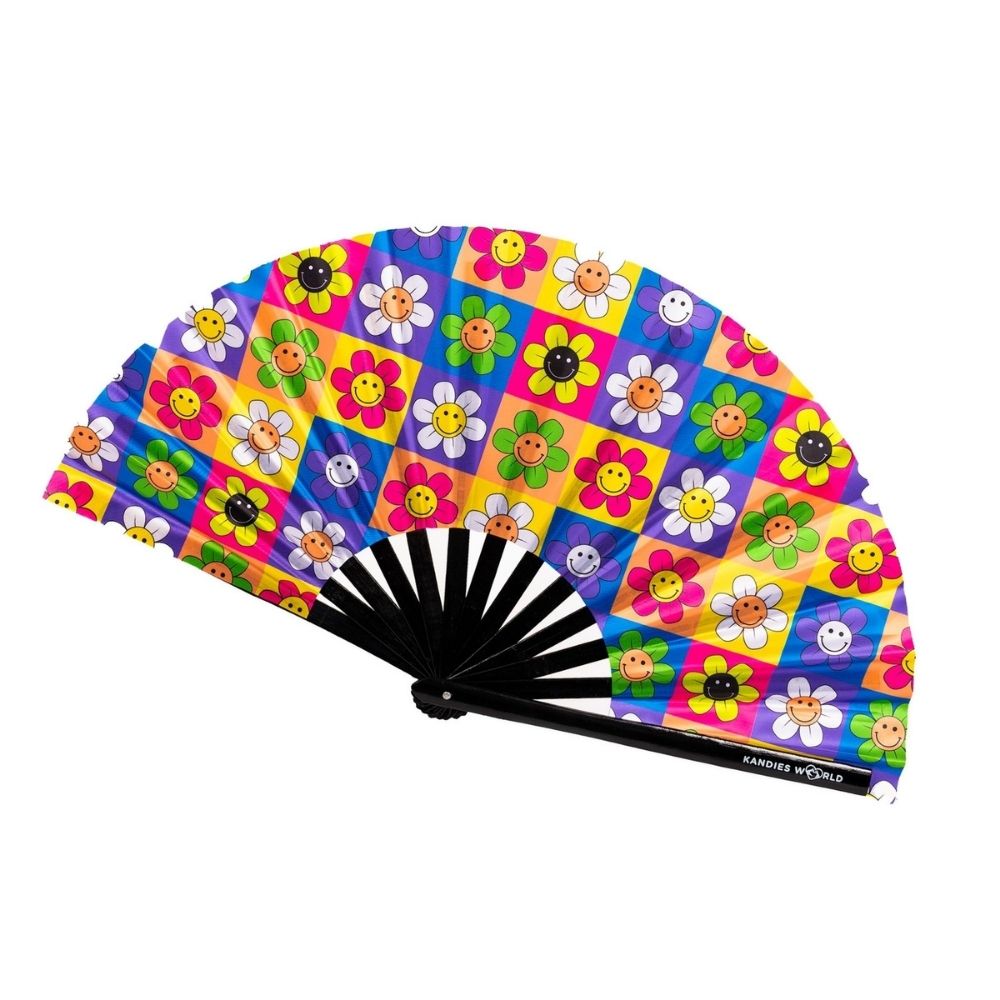 Daisy Flowers Hand Fan