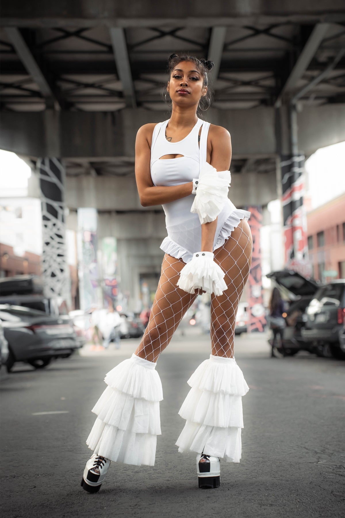 Dandy Ruffle Leg Cuffs
