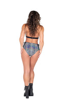 Halter Neck Cropped Top with Strap Detail