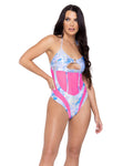Cloud Print & Sheer Romper