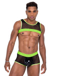 Men's Fishnet & Vinyl Trunks