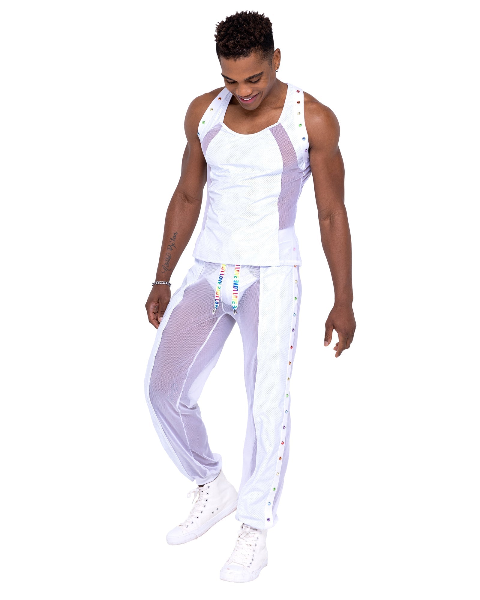 Men's Pride Vinyl Mesh Tank Top
