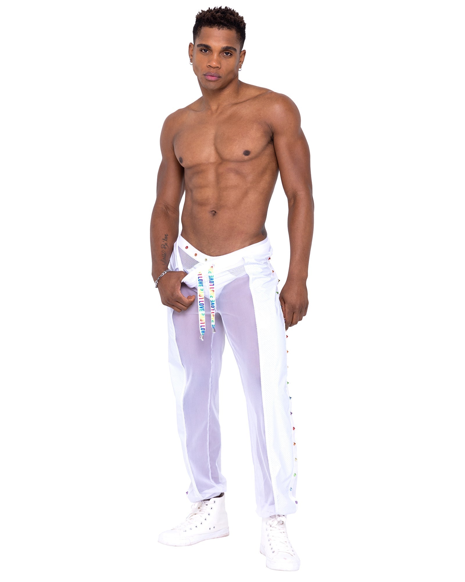 Men's Pride Vinyl Mesh Joggers