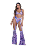Sequin Halter Bikini Top