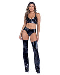 Zip-Up Vinyl Crop Top