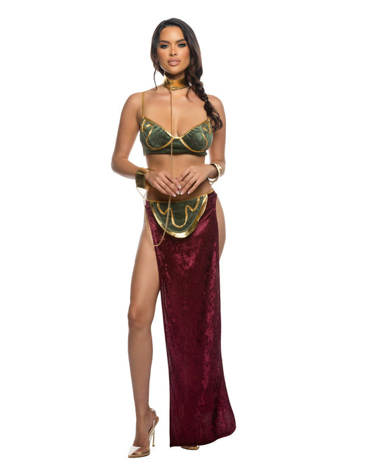 Green/Burgundy 3pc Far off Galaxy Princess for rave looks