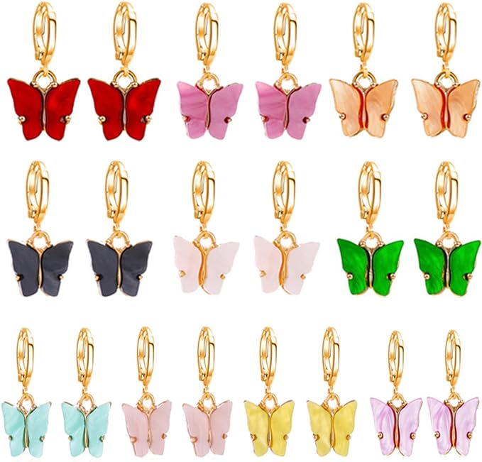 Butterfly Huggie Hoop Earrings