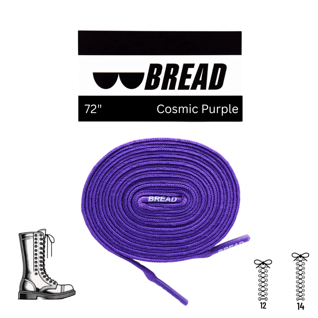 Cosmic Purple Elastic Shoelaces