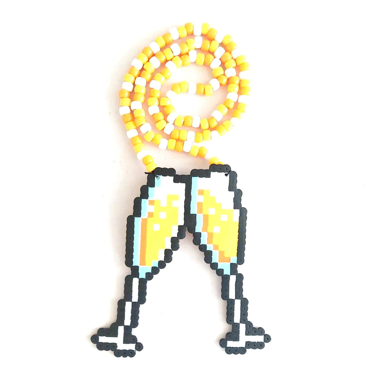 Champagne Toast Perler Necklace (Medium)