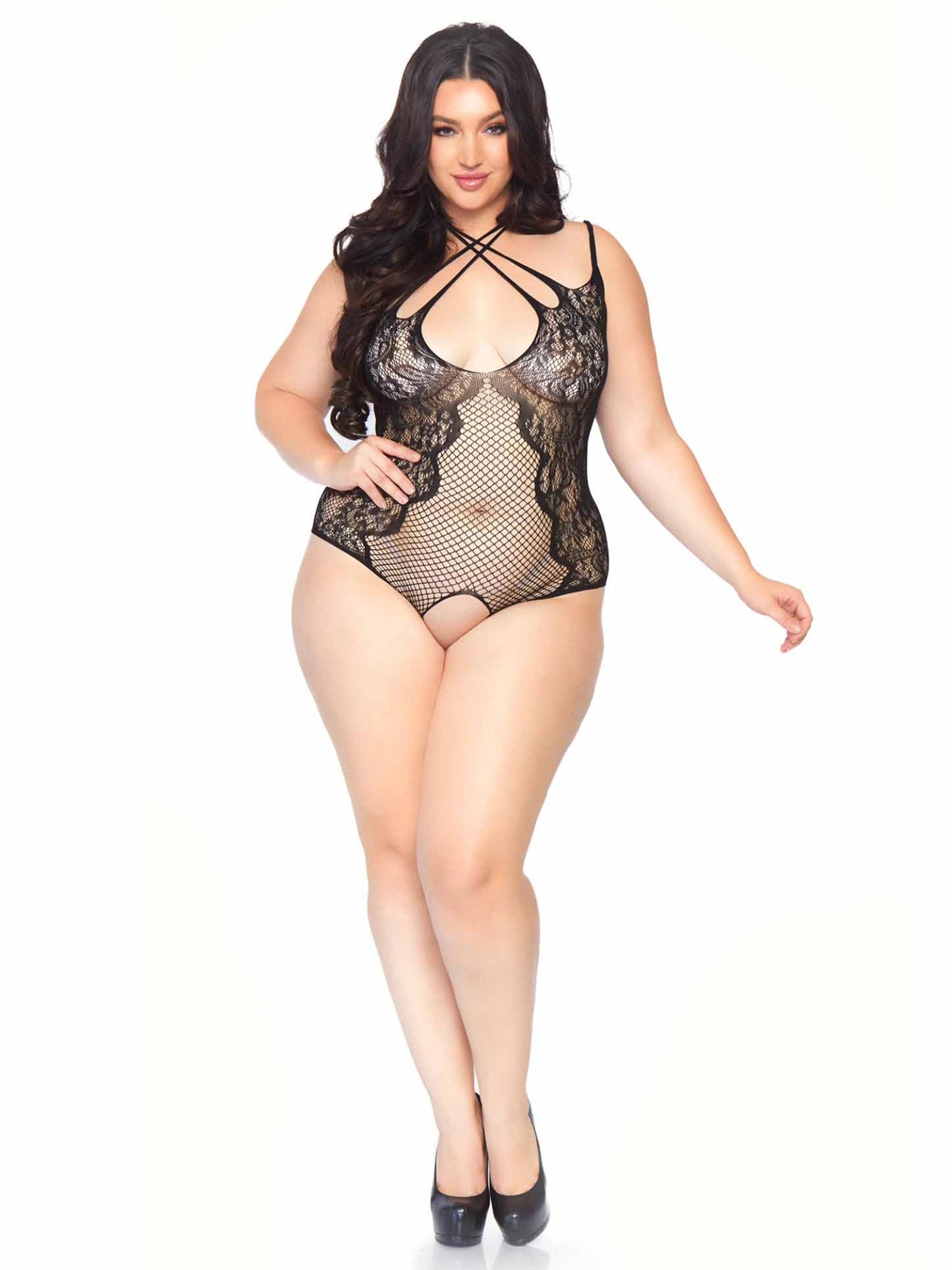 Afterglow Lace Halter Teddy