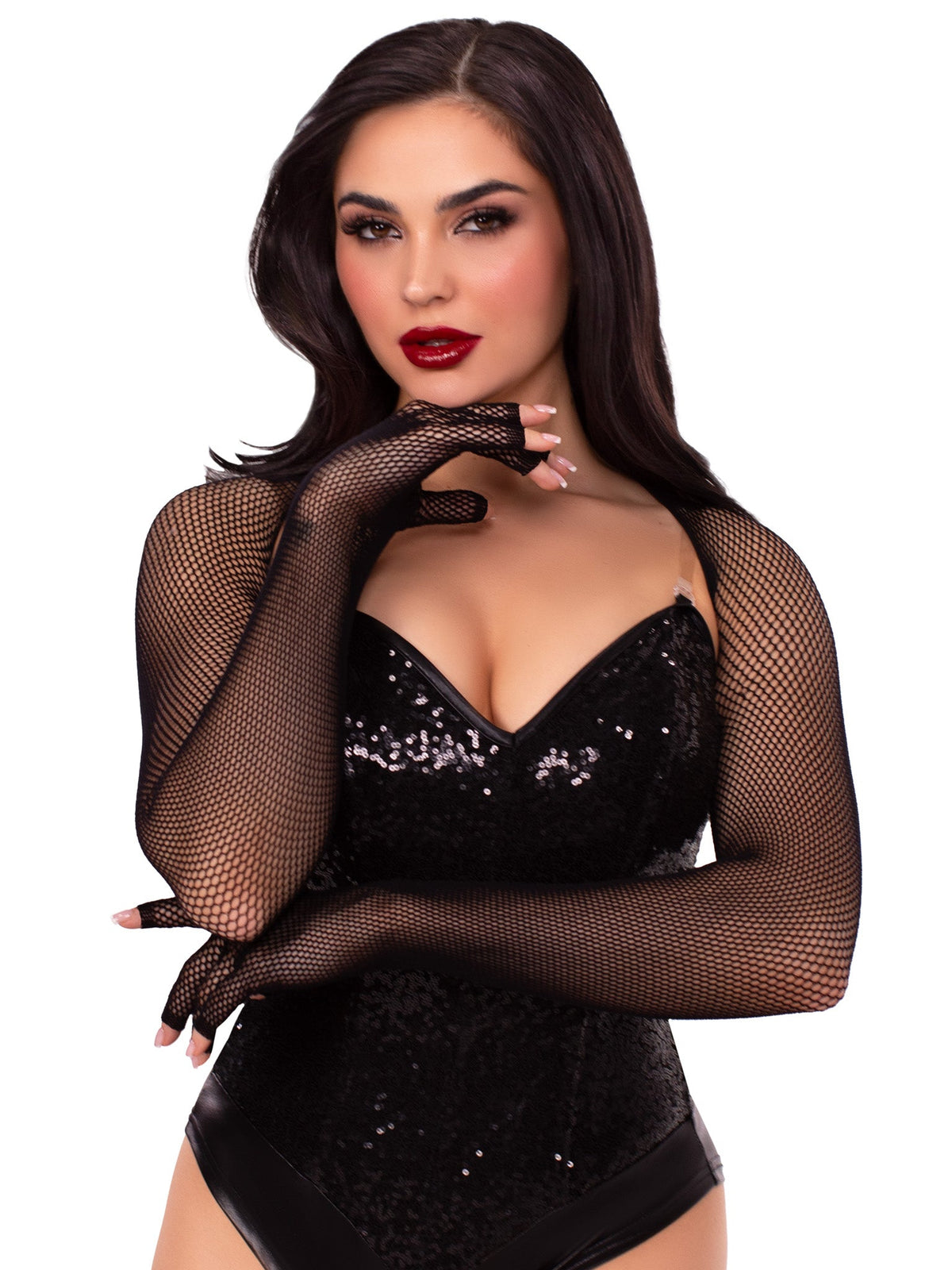 Fishnet Fingerless Shrug
