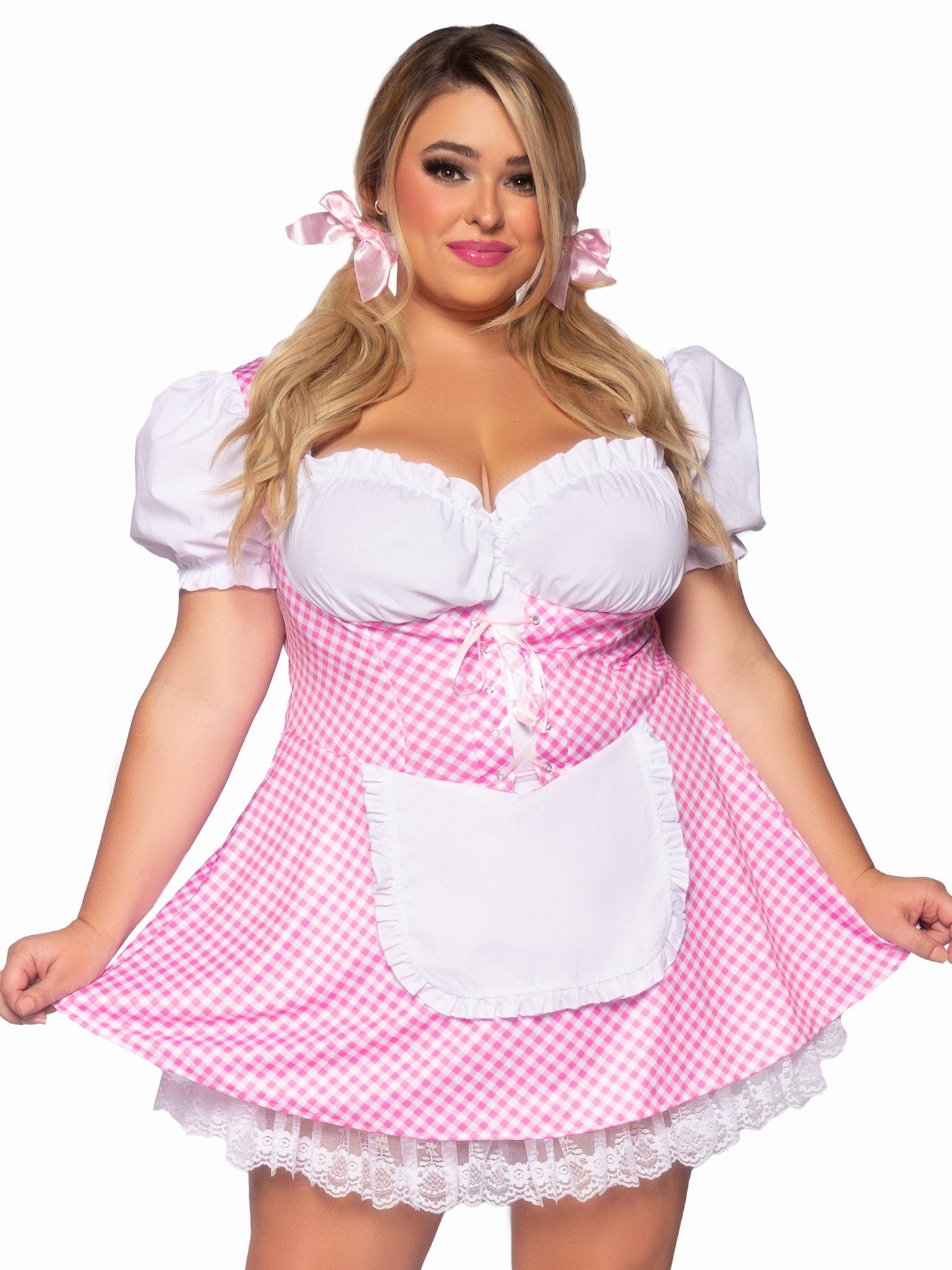 Gingham Dress With Apron