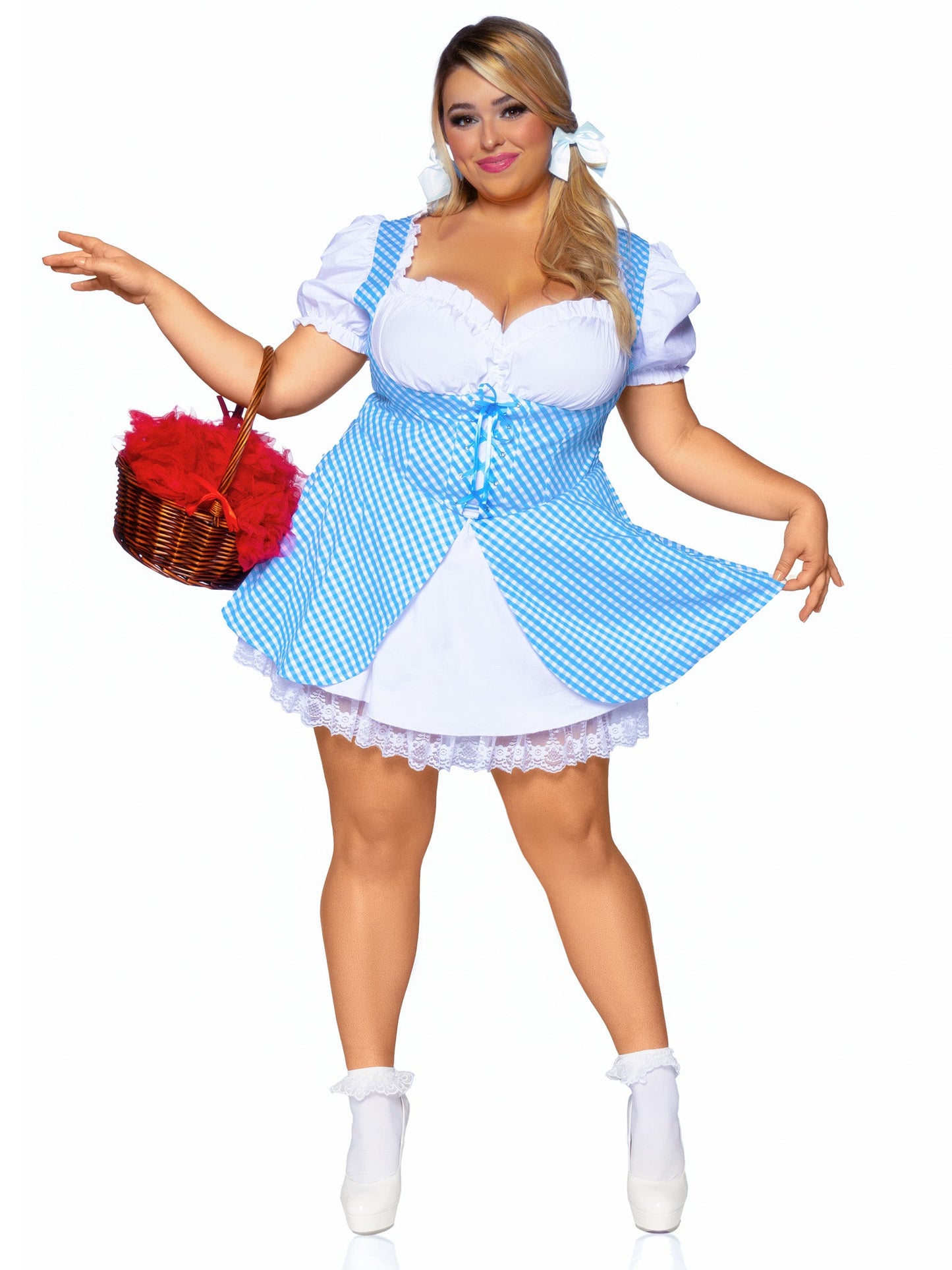 Gingham Dress With Split Skirt