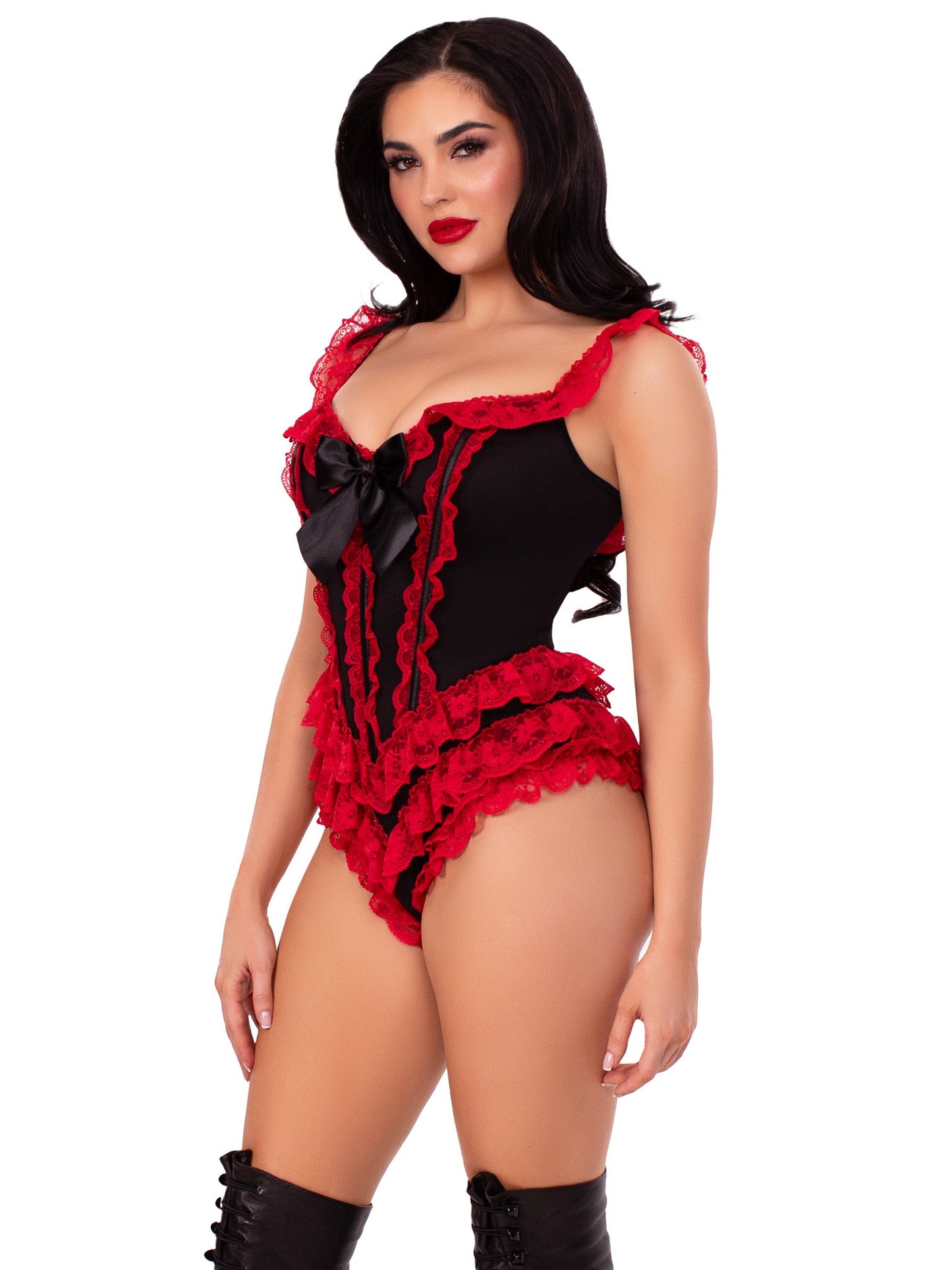 Ruffle Bodysuit with Boning