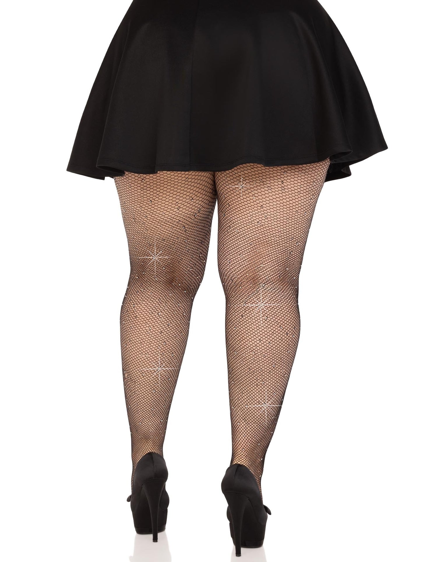 Colby Rhinestone Fishnet Tights
