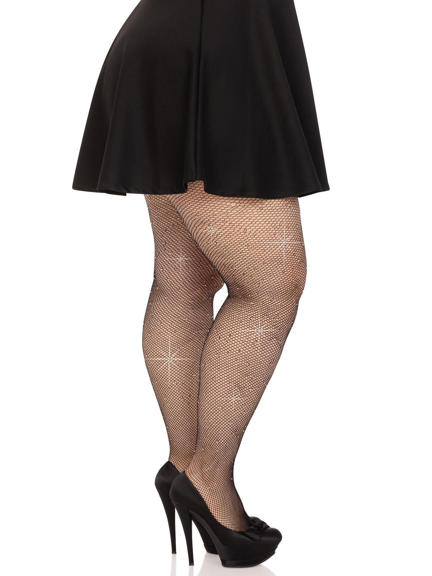 Colby Rhinestone Fishnet Tights