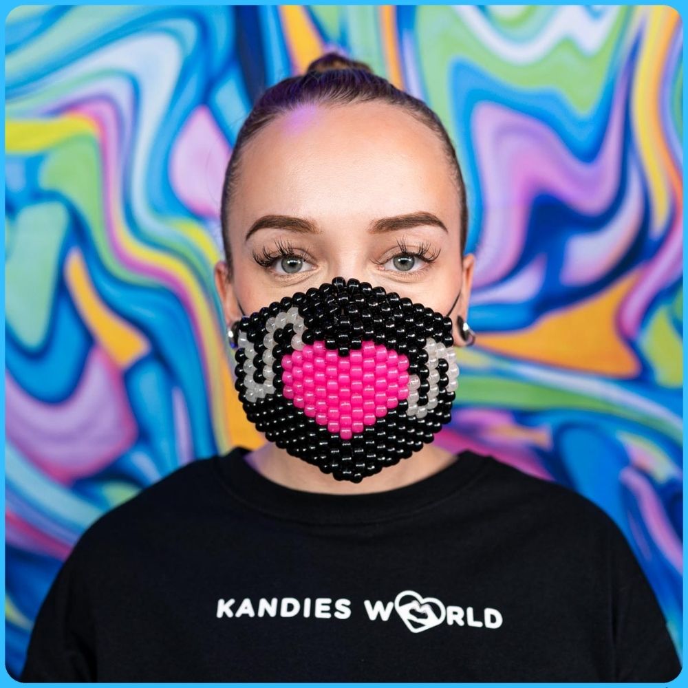 Heartbeat Glow Kandi Mask (Round)