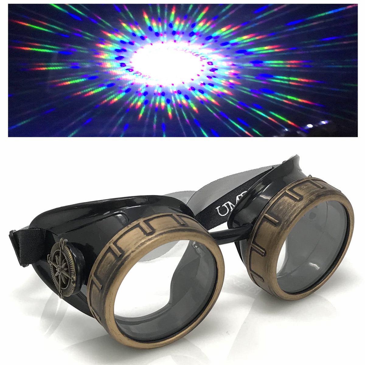 Spiral Diffraction Aviator Goggles