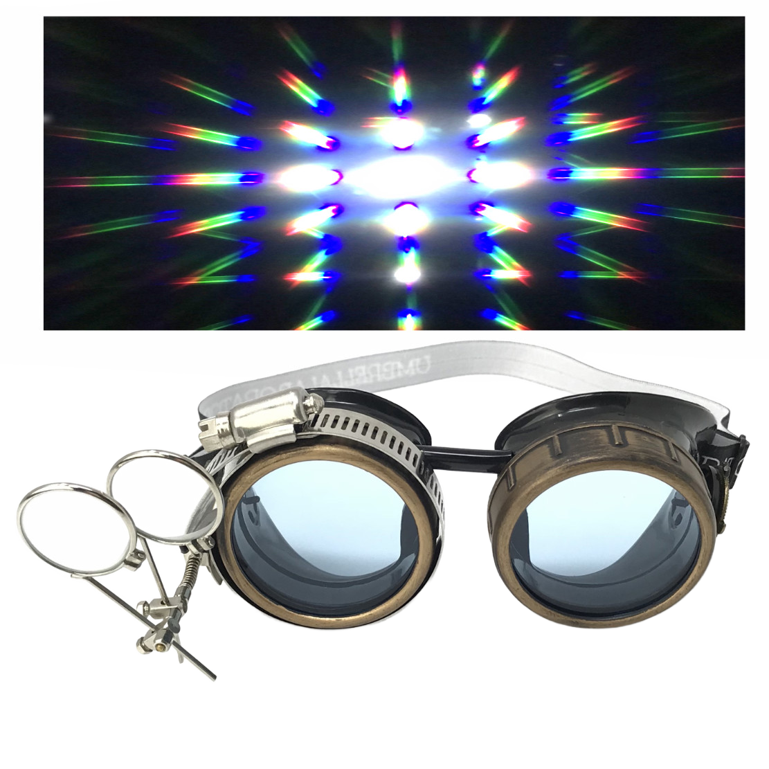 Diffraction Steampunk Loupe Goggles