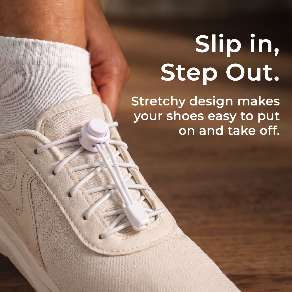 Round Cut-to-Fit Elastic Shoelaces