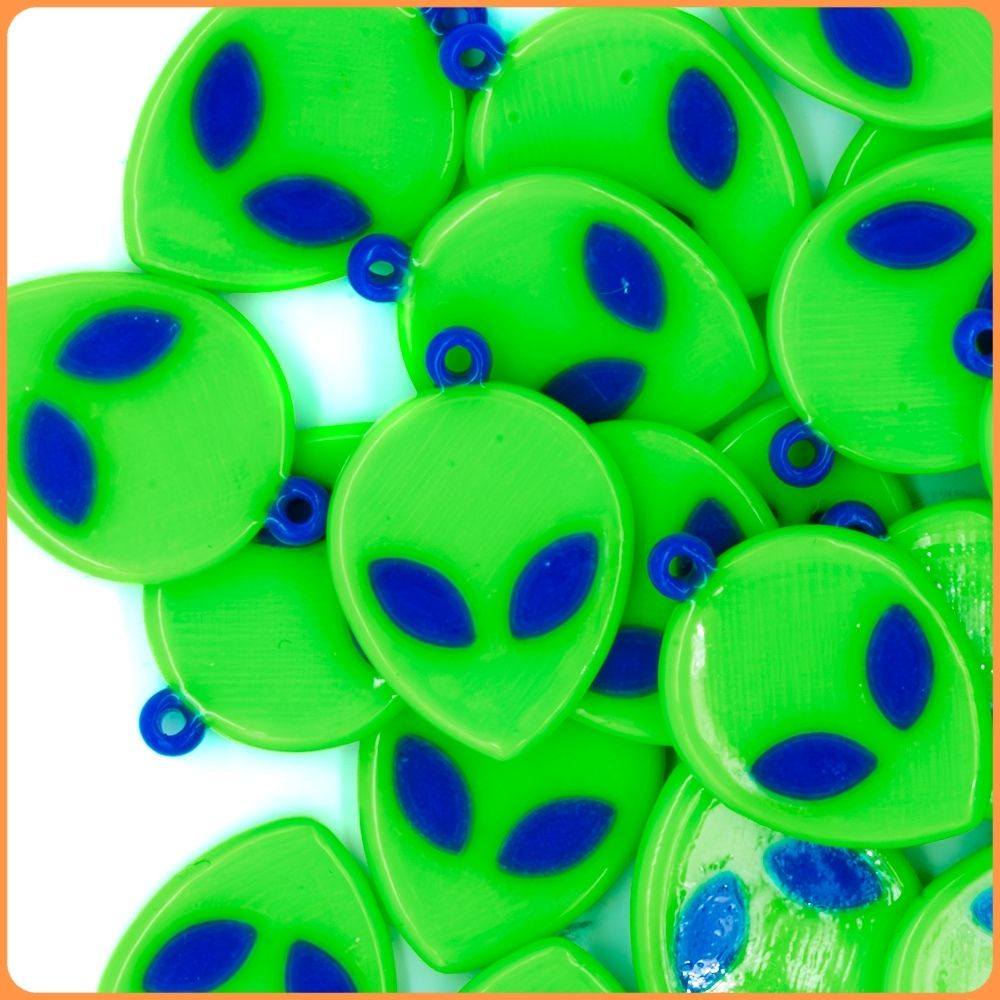 Green Alien Kandi Charm
