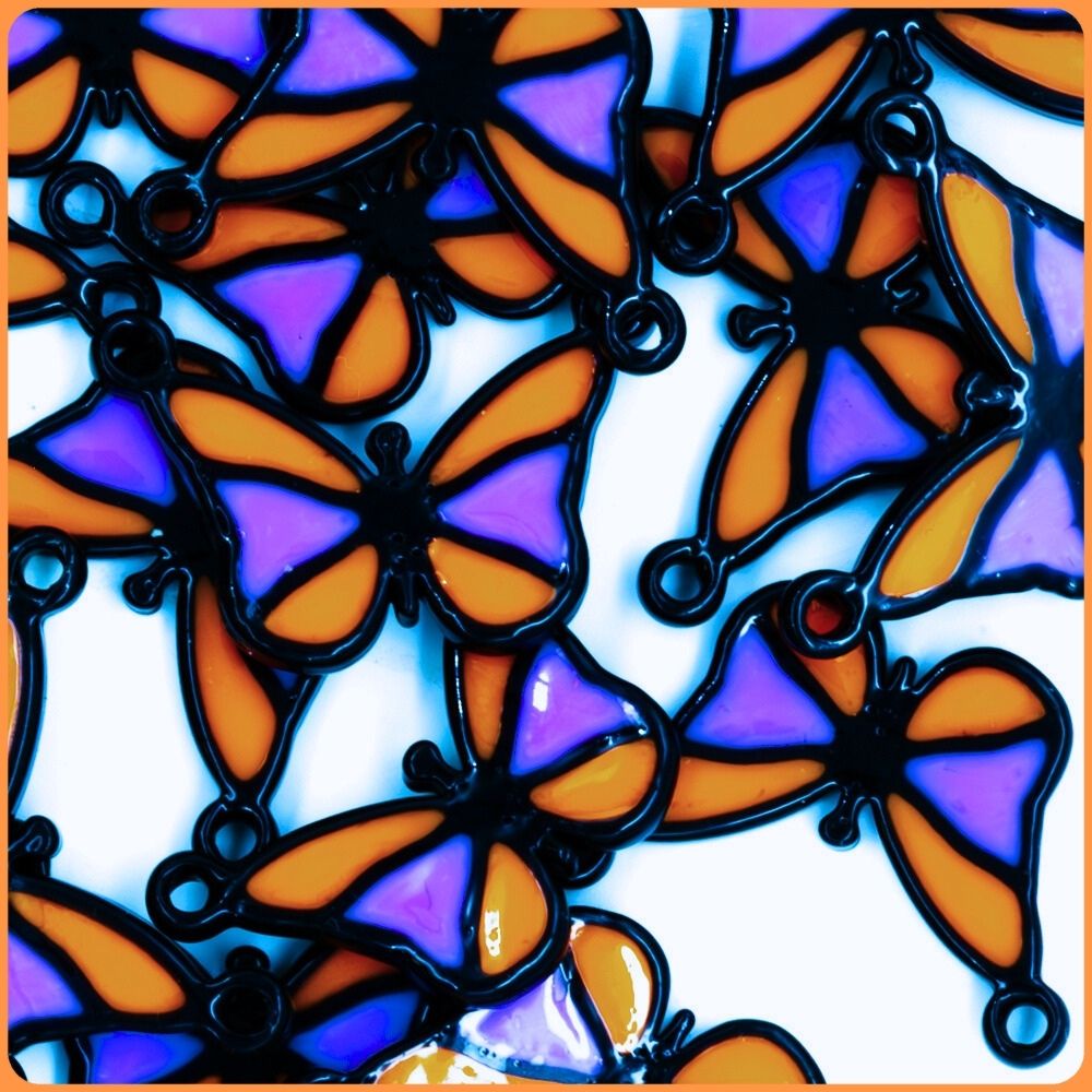 Black Butterfly Kandi Charm