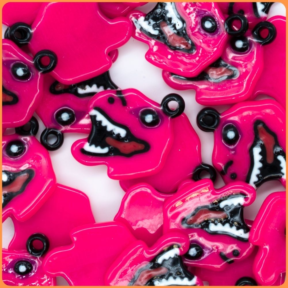 Pink Dinosaur Kandi Charm