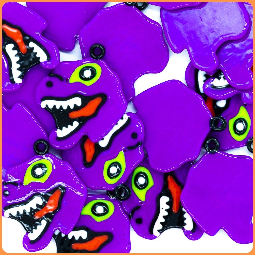 Purple Dinosaur Kandi Charm