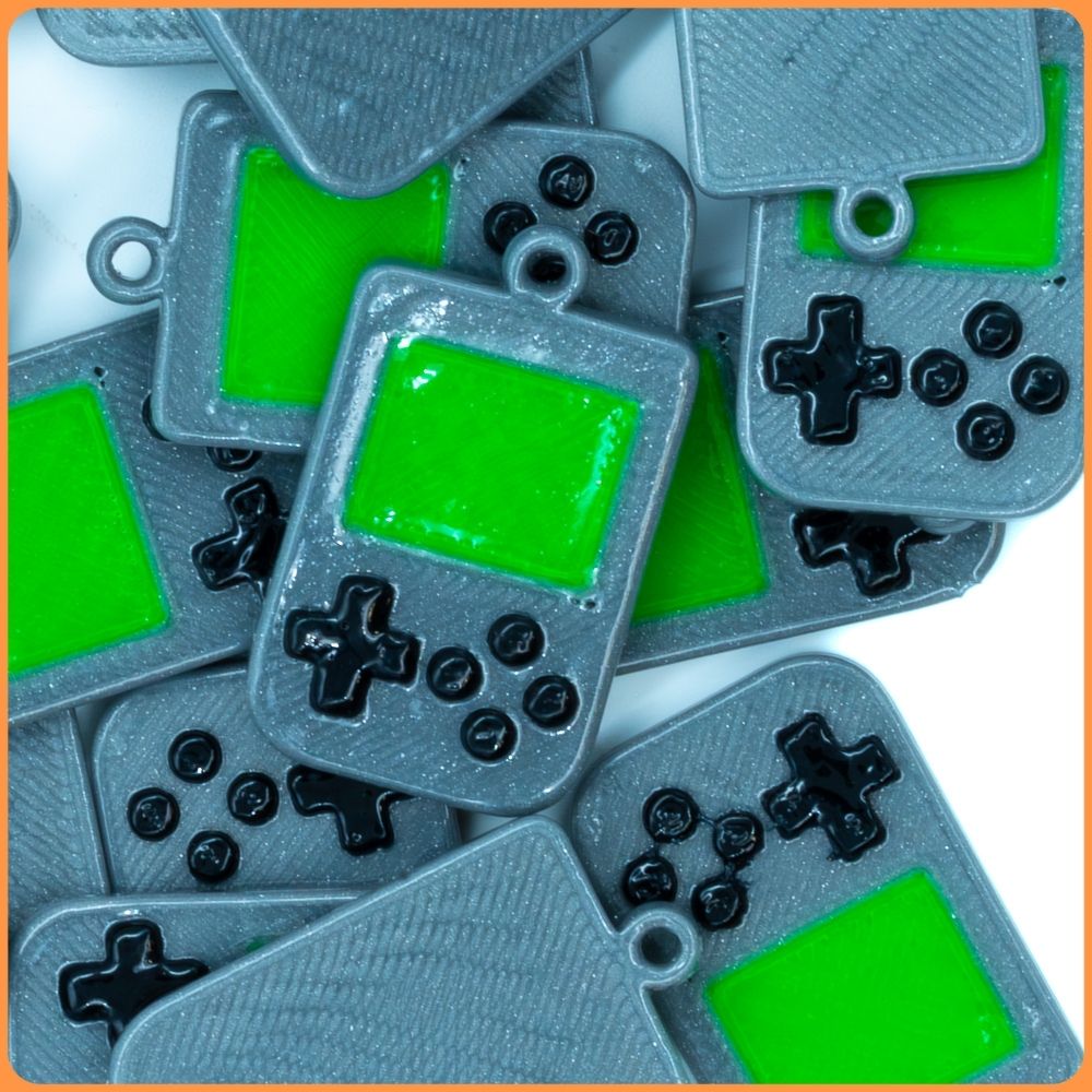 Grey Handheld Kandi Charm